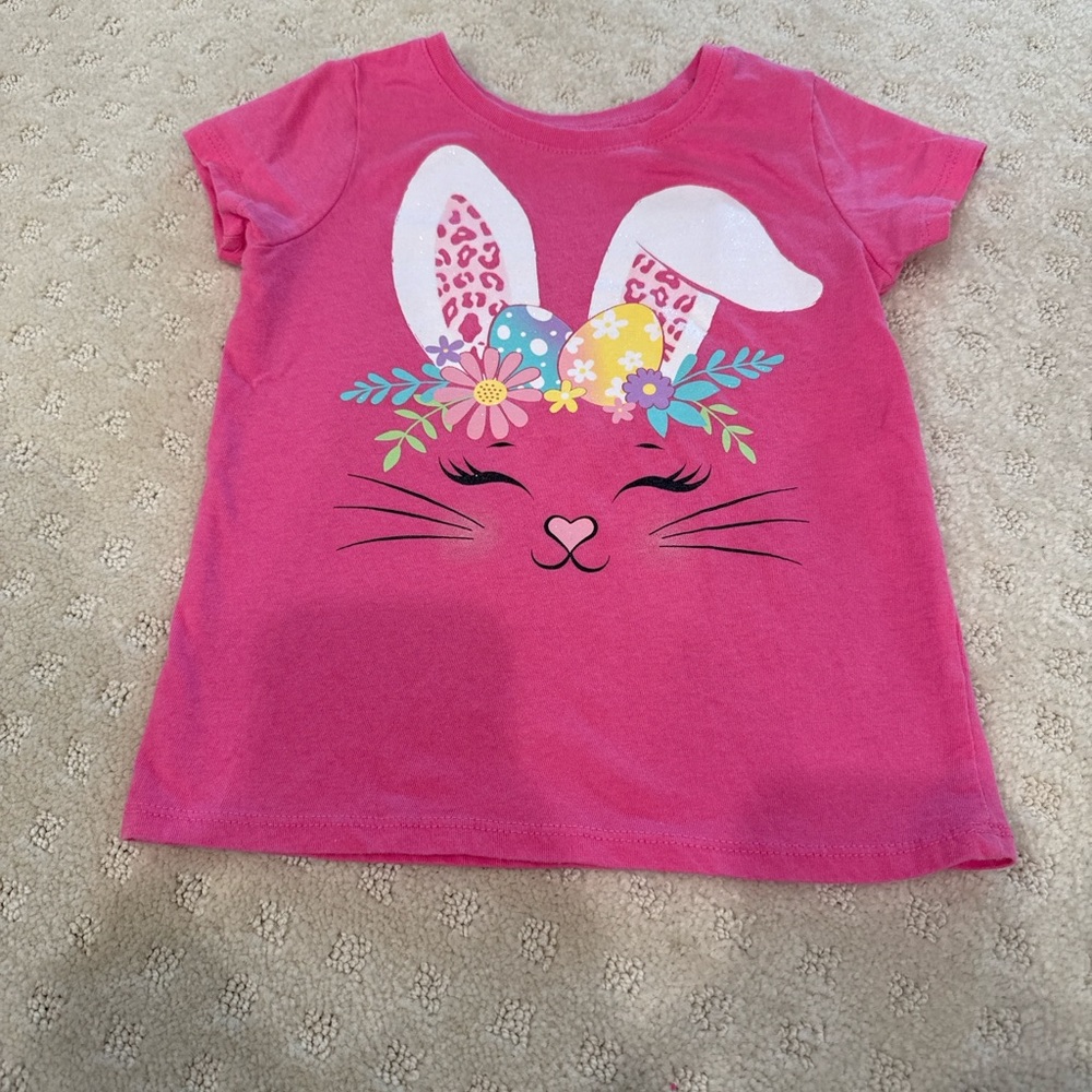 The Children’s Place 4T Pink Easter Bunny Graphic Tee Girls